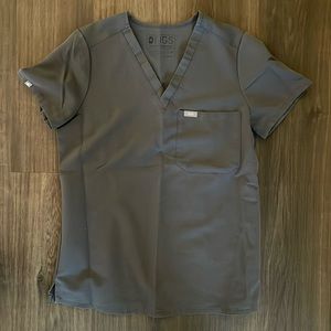 Women’s Figs Charcoal Catarina One Pocket Scrub Top Size XS